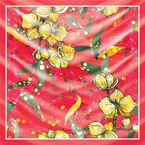 khăn bandana lụa silk họa tiết hoa - Mã 45 25 khăn bandana lụa silk họa tiết hoa - Mã 45 24