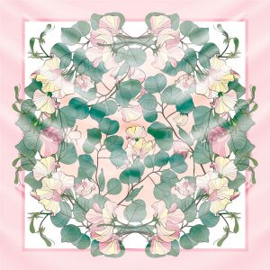 khăn bandana lụa silk họa tiết hoa - Mã 02 26