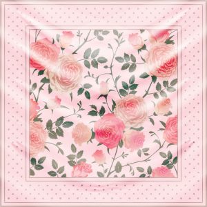 khăn bandana lụa silk họa tiết hoa - Mã 11 26