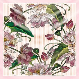 khăn bandana lụa silk họa tiết hoa - Mã 01 26