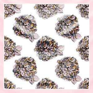 khăn bandana lụa silk họa tiết hoa - Mã 34 40