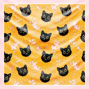 khăn bandana lụa silk họa tiết hoa - Mã 39 26