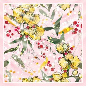 khăn bandana lụa silk họa tiết hoa - Mã 45 27 khăn bandana lụa silk họa tiết hoa - Mã 45 26