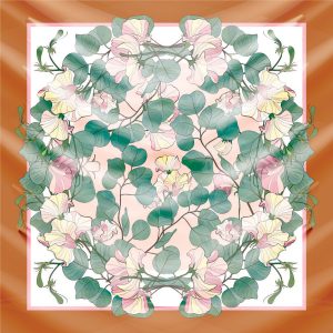 khăn bandana lụa silk họa tiết hoa - Mã 02 28