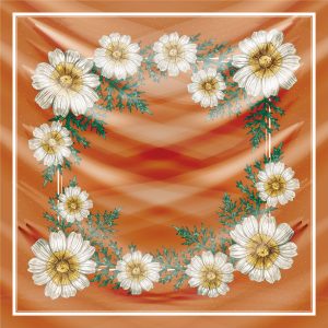 khăn bandana lụa silk họa tiết hoa - Mã 12 28