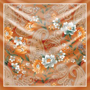khăn bandana lụa silk họa tiết hoa - Mã 13 28