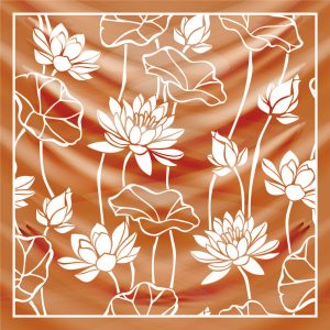khăn bandana lụa silk họa tiết hoa - Mã 14 28