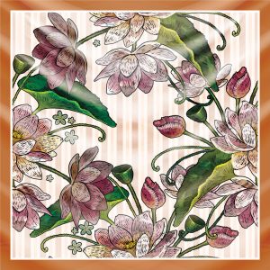 khăn bandana lụa silk họa tiết hoa - Mã 01 28