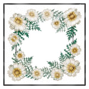 khăn bandana lụa silk họa tiết hoa - Mã 12 30