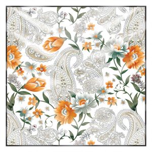 khăn bandana lụa silk họa tiết hoa - Mã 13 30