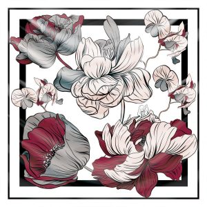 khăn bandana lụa silk họa tiết hoa - Mã 27 30