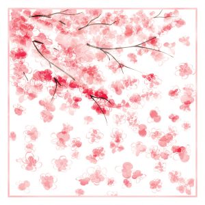 khăn bandana lụa silk họa tiết hoa - Mã 46 30