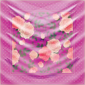 khăn bandana lụa silk họa tiết hoa - Mã 11 32