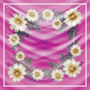 khăn bandana lụa silk họa tiết hoa - Mã 12 32