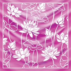 khăn bandana lụa silk họa tiết hoa - Mã 14 32