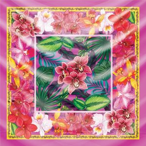 khăn bandana lụa silk họa tiết hoa - Mã 15 33 khăn bandana lụa silk họa tiết hoa - Mã 15 32