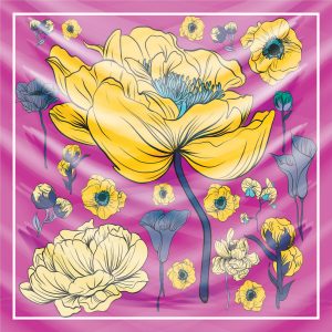 khăn bandana lụa silk họa tiết hoa - Mã 26 33 khăn bandana lụa silk họa tiết hoa - Mã 26 32