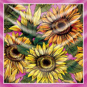 khăn bandana lụa silk họa tiết hoa - Mã 37 32