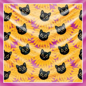 khăn bandana lụa silk họa tiết hoa - Mã 39 32