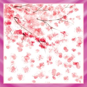 khăn bandana lụa silk họa tiết hoa - Mã 46 32