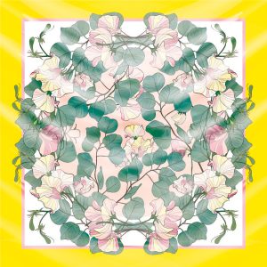 khăn bandana lụa silk họa tiết hoa - Mã 02 34