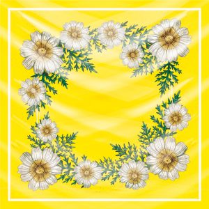 khăn bandana lụa silk họa tiết hoa - Mã 12 34