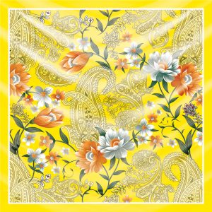 khăn bandana lụa silk họa tiết hoa - Mã 13 34