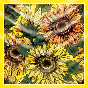 khăn bandana lụa silk họa tiết hoa - Mã 37 34