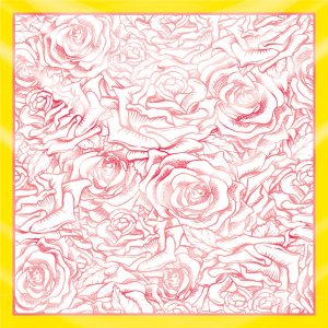 khăn bandana lụa silk họa tiết hoa - Mã 05 34