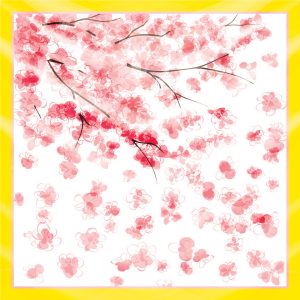 khăn bandana lụa silk họa tiết hoa - Mã 46 34