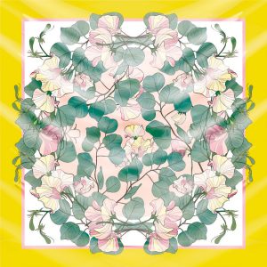 khăn bandana lụa silk họa tiết hoa - Mã 02 36