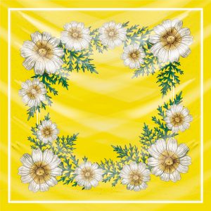 khăn bandana lụa silk họa tiết hoa - Mã 12 36