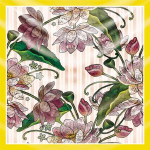 khăn bandana lụa silk họa tiết hoa - Mã 01 36