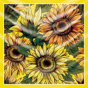 khăn bandana lụa silk họa tiết hoa - Mã 37 36