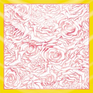 khăn bandana lụa silk họa tiết hoa - Mã 05 36