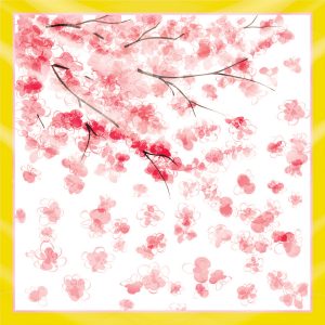 khăn bandana lụa silk họa tiết hoa - Mã 46 36