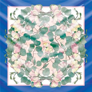 khăn bandana lụa silk họa tiết hoa - Mã 02 38