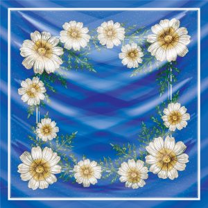 khăn bandana lụa silk họa tiết hoa - Mã 12 38