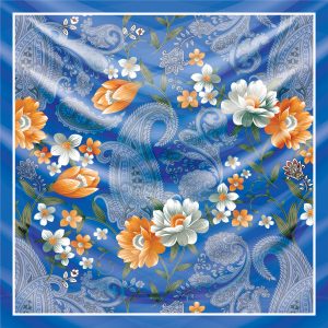 khăn bandana lụa silk họa tiết hoa - Mã 13 38
