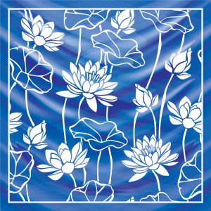 khăn bandana lụa silk họa tiết hoa - Mã 14 38