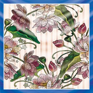 khăn bandana lụa silk họa tiết hoa - Mã 01 38