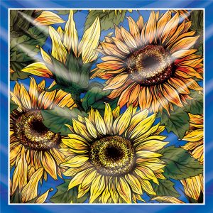 khăn bandana lụa silk họa tiết hoa - Mã 37 38