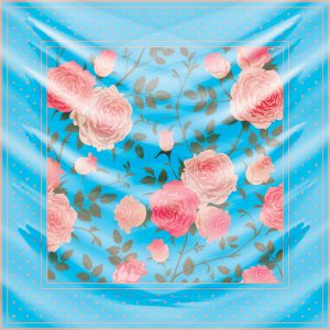 khăn bandana lụa silk họa tiết hoa - Mã 11 40