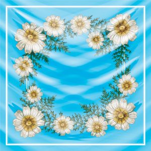 khăn bandana lụa silk họa tiết hoa - Mã 12 40