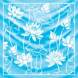 khăn bandana lụa silk họa tiết hoa - Mã 14 40