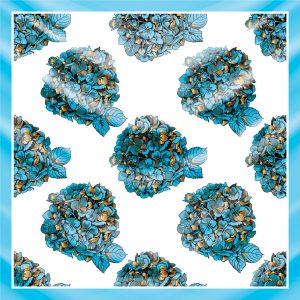 khăn bandana lụa silk họa tiết hoa - Mã 34 26