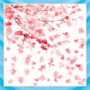 khăn bandana lụa silk họa tiết hoa - Mã 46 40