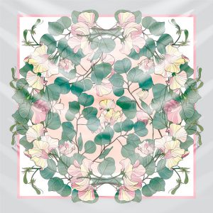 khăn bandana lụa silk họa tiết hoa - Mã 02 42