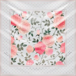 khăn bandana lụa silk họa tiết hoa - Mã 11 42