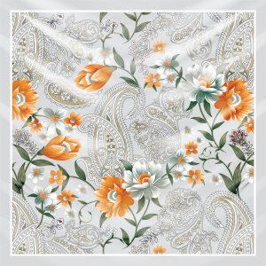 khăn bandana lụa silk họa tiết hoa - Mã 13 42